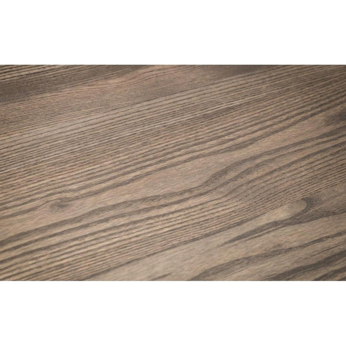 Carnegie Dining Table Mocha Elm Top with Black Pipe Legs