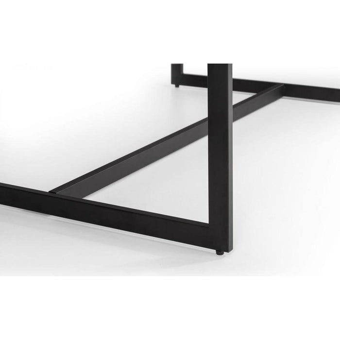 Tribeca Dining Table Sonoma Oak Effect Top on Black Frame