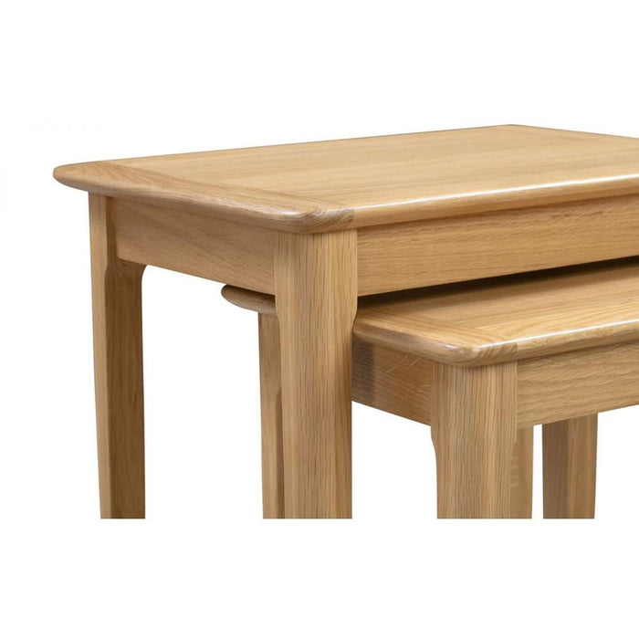 Cotswold Nest of 2 Tables Solid Oak & Real Oak Veneers