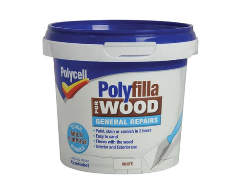 Polycell Polyfilla for Wood General Repairs White Tub 380g Polycell - Town Tools