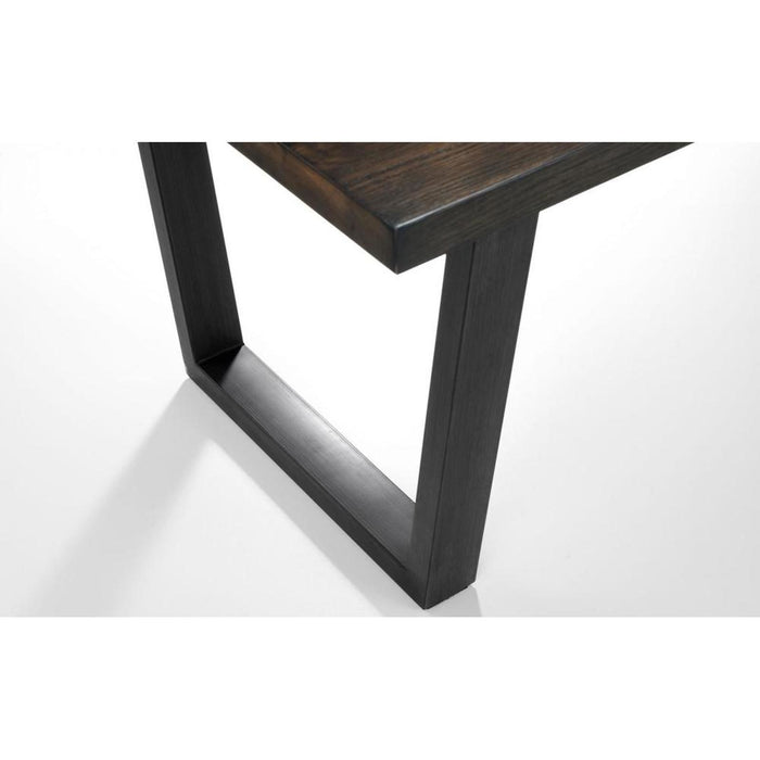 Brooklyn Dining Table Dark Oak & Gunmetal Legs