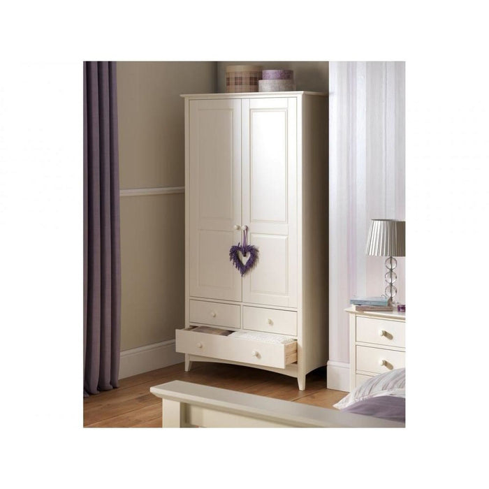 Cameo Combination Wardrobe with 3 Drawers Stone White