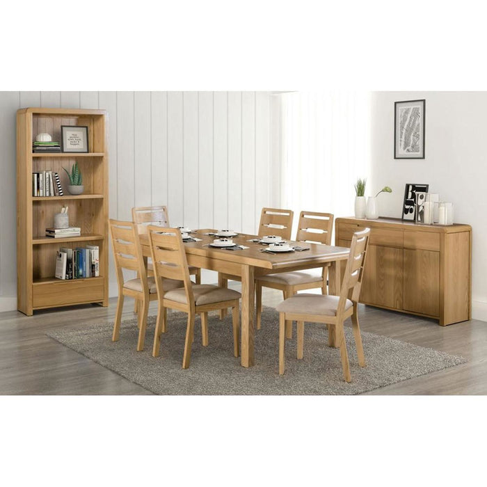 Curve Extending Dining Table 150-200cm Solid Oak & Real Oak Veneers