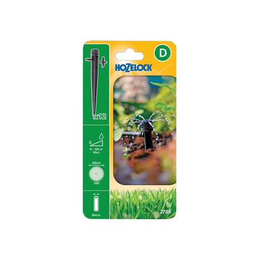 Hozelock 2788 End of Line Adjustable Mini Sprinkler on Stake 4mm (Pack 12) Hozelock - Town Tools