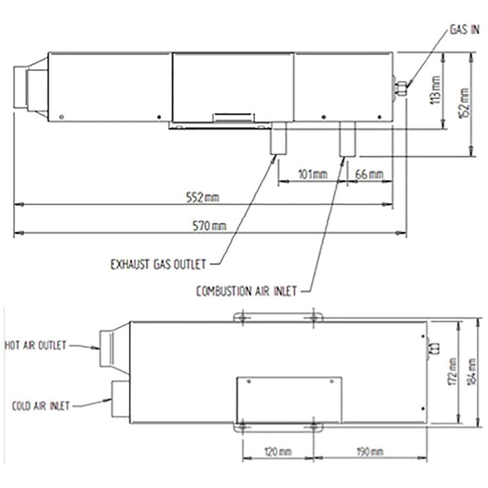 Heatsource HS2000E Blown Air Heater