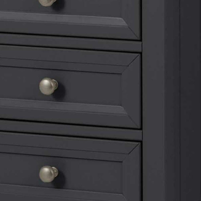 Maine 3 Drawer Bedside Unit Anthracite Lacquer
