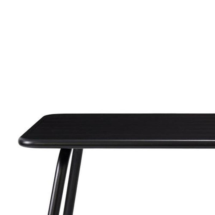 Rio 6-Seater Dining Table - Black Aluminium 1400 x 800mm