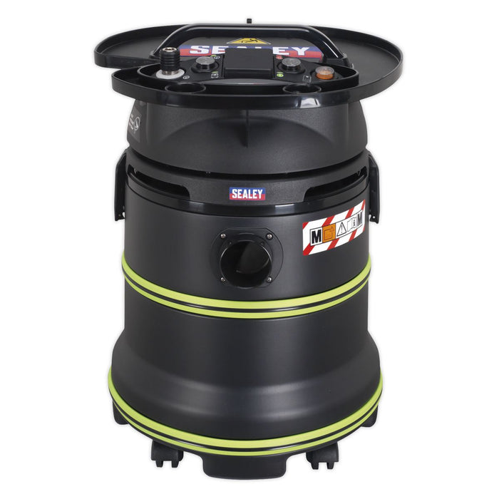 Sealey Vacuum Cleaner Industrial Dust-Free Wet/Dry 35L 1000W/230V Plastic Drum M