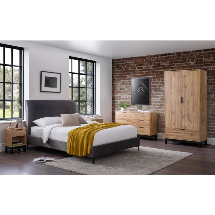 Bali Bedside Unit with 1 Drawer - Oak Finish