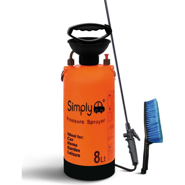 8L Portable Pressure Washer – Hand Pump Action Garden Power Sprayer Water Manual