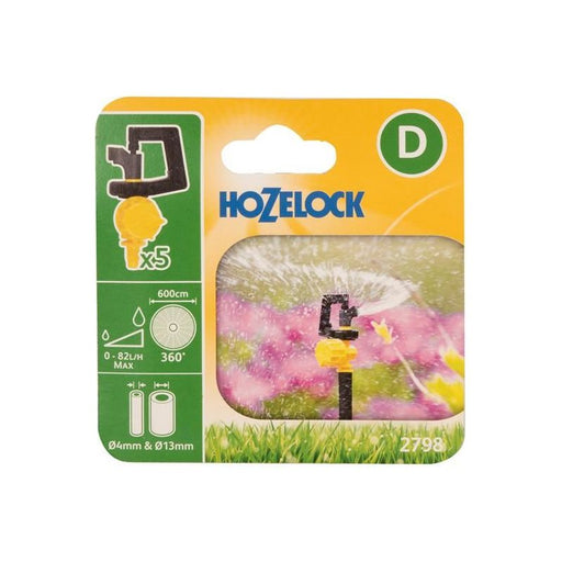 Hozelock 2798 Adjustable 360° Mini Sprinkler (Pack 5) Hozelock - Town Tools