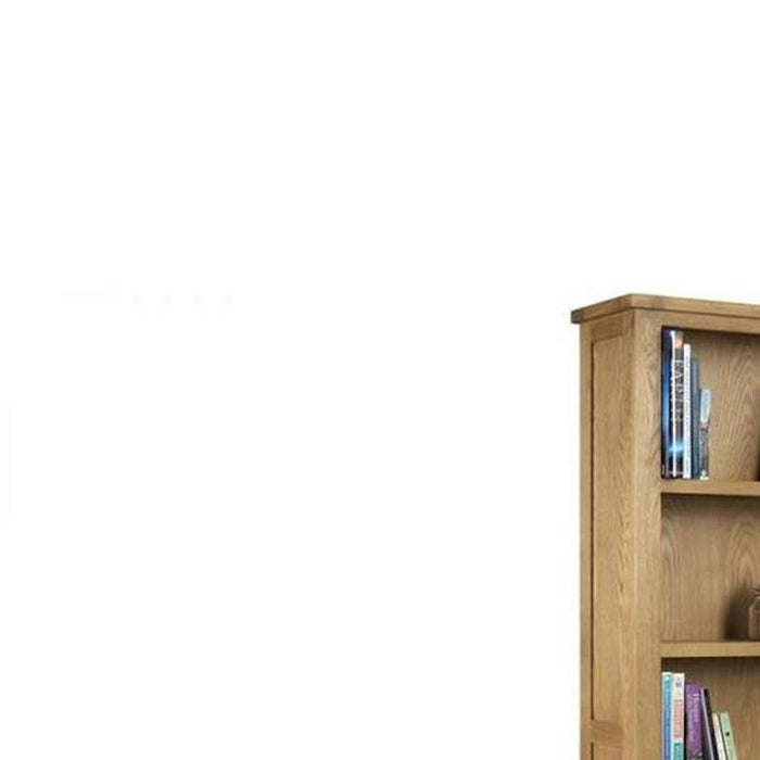 Astoria Tall Bookcase 5 Shelves Waxed Oak Finish