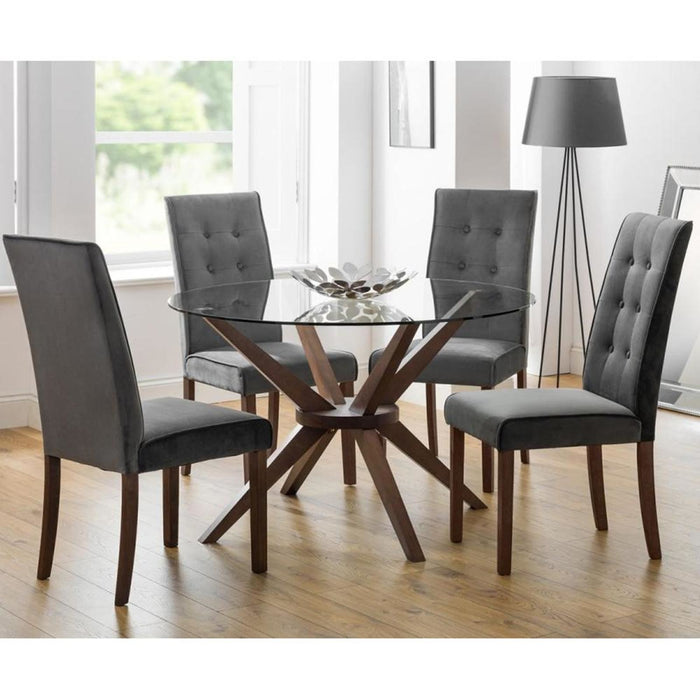 Madrid Velvet Button Back Dining Chair