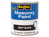 Rustins Quick Dry Masonry Paint Matt Black 500ml Rustins - Town Tools