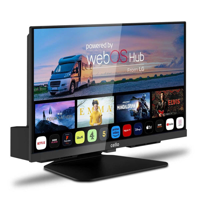 Cello 19" Smart WebOS 12V/230V Traveller TV with DVD & Perfect Pitch