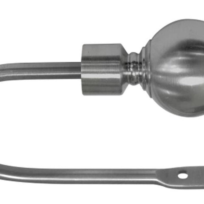 Metal Holdback Plain Ball Brushed Nickel (Pair)