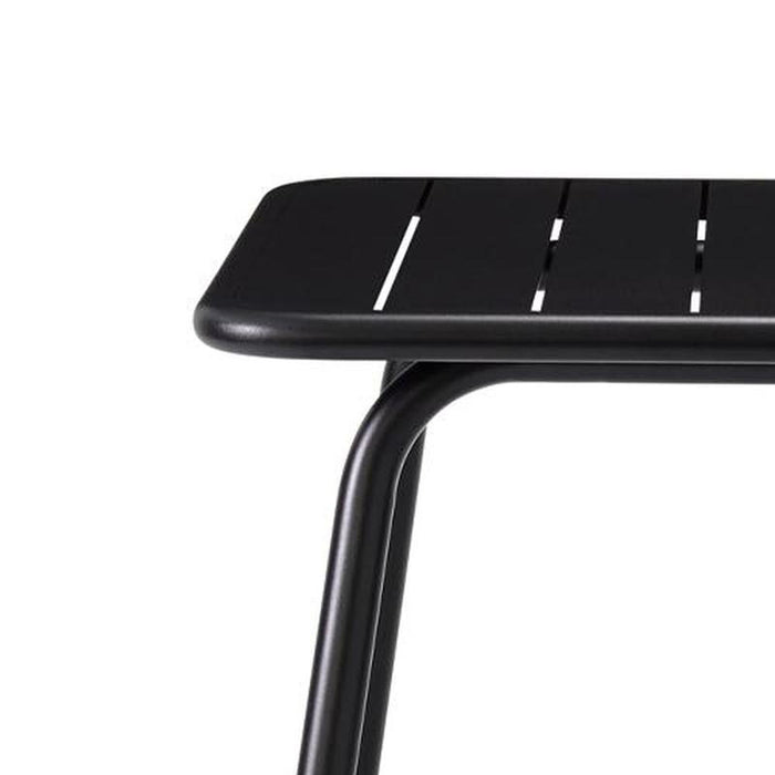 Rio 4-Seater Dining Table - Black Aluminium 800 x 800mm