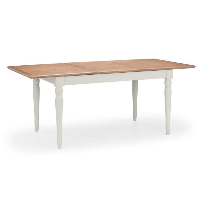 Provence Extending Dining Table 150-190cm Limed Oak & Grey Lacquer