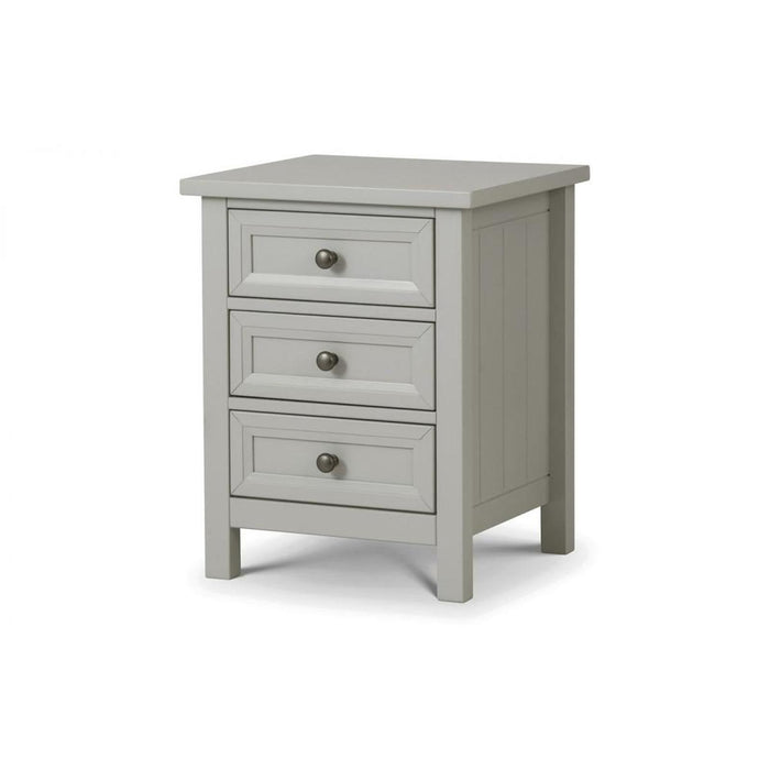 Maine 3 Drawer Bedside Unit Dove Grey Lacquer