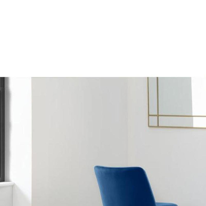 Delaunay Dining Chair Blue Velvet with Black Legs