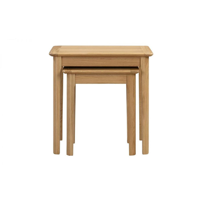 Cotswold Nest of 2 Tables Solid Oak & Real Oak Veneers