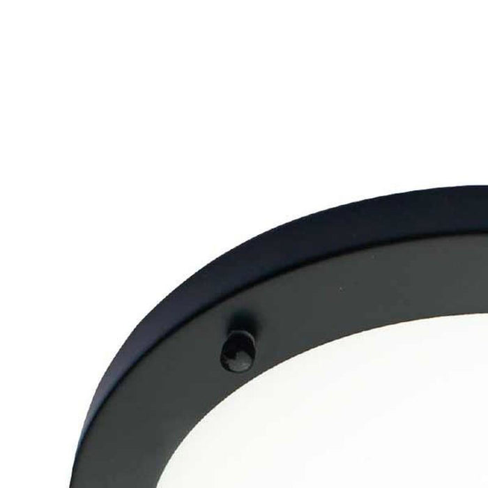Delphi LED Flush Ceiling Light 310mm Satin Black (900lm / 18W)