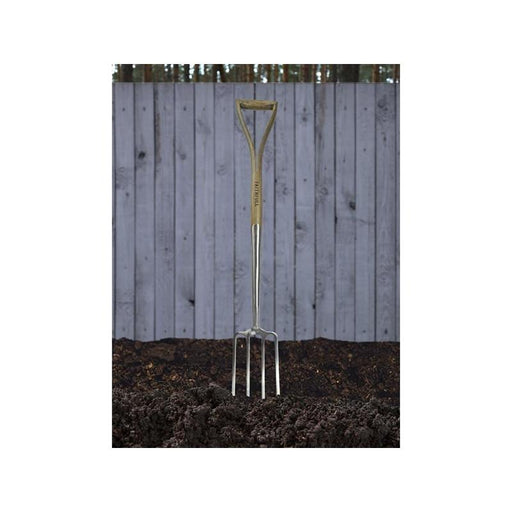 Faithfull Prestige Stainless Steel Border Fork Ash Handle Faithfull - Town Tools