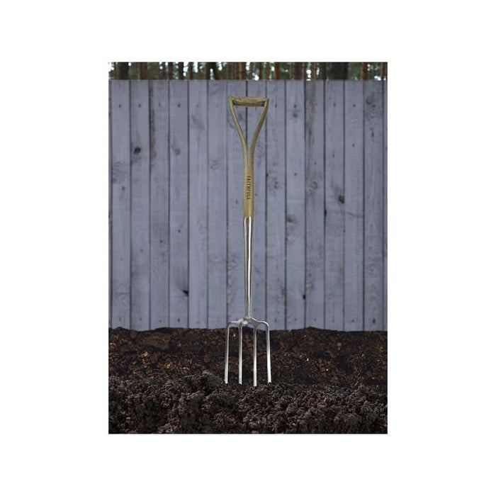 Faithfull Prestige Stainless Steel Border Fork Ash Handle Faithfull - Town Tools