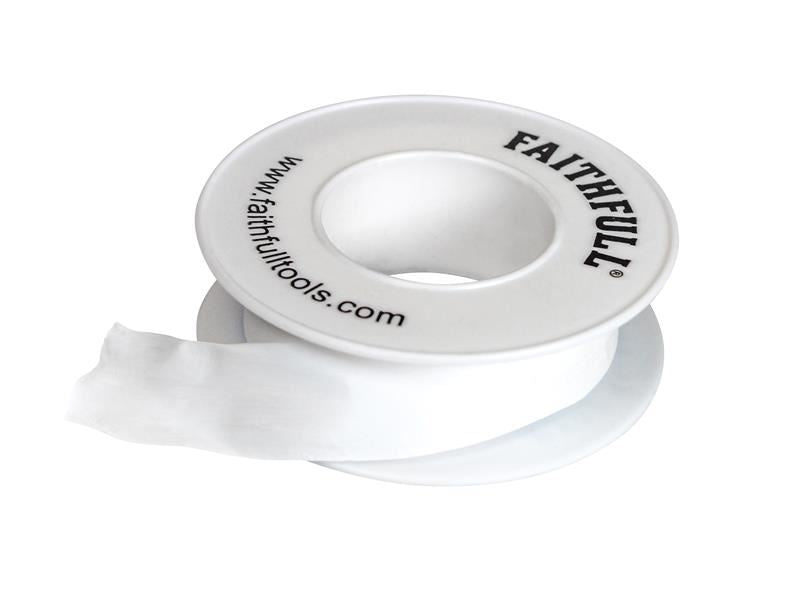 Faithfull P.T.F.E Tape 12mm x 12m White (Pack 10) Faithfull - Town Tools