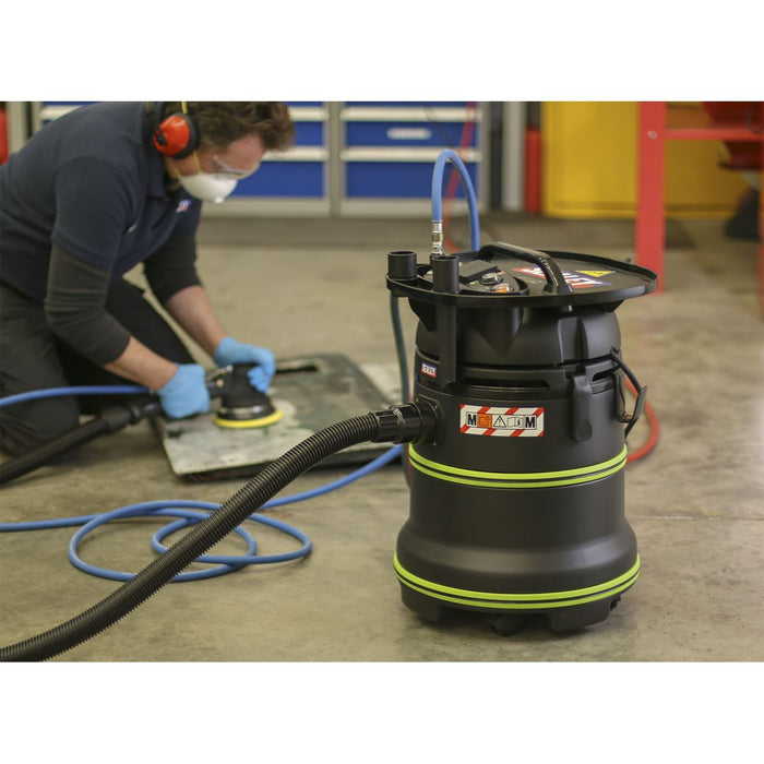 Sealey Vacuum Cleaner Industrial Dust-Free Wet/Dry 35L 1000W/230V Plastic Drum M