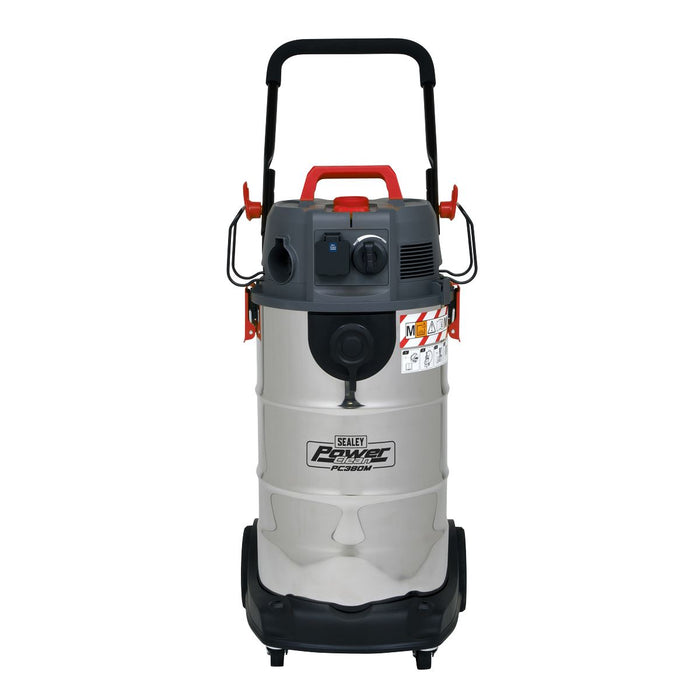 Sealey Vacuum Cleaner Industrial Dust-Free Wet/Dry 38L 1500W/230V Stainless Stee