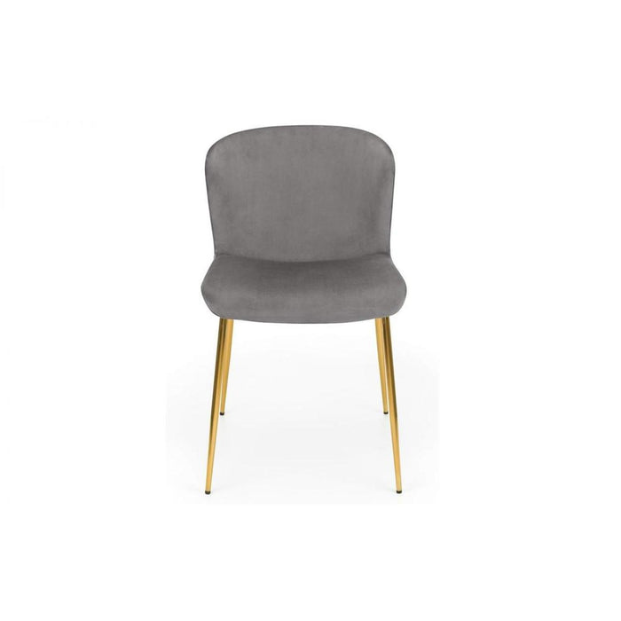 Harper Dining Chair Grey with Gold Colour Legs