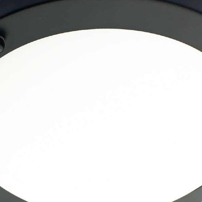 Delphi LED Flush Ceiling Light 310mm Satin Black (900lm / 18W)
