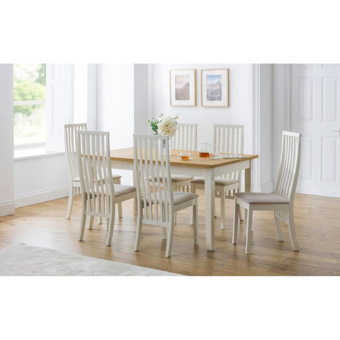 Davenport Extending Dining Table 150-189cm Oak & Ivory Finish