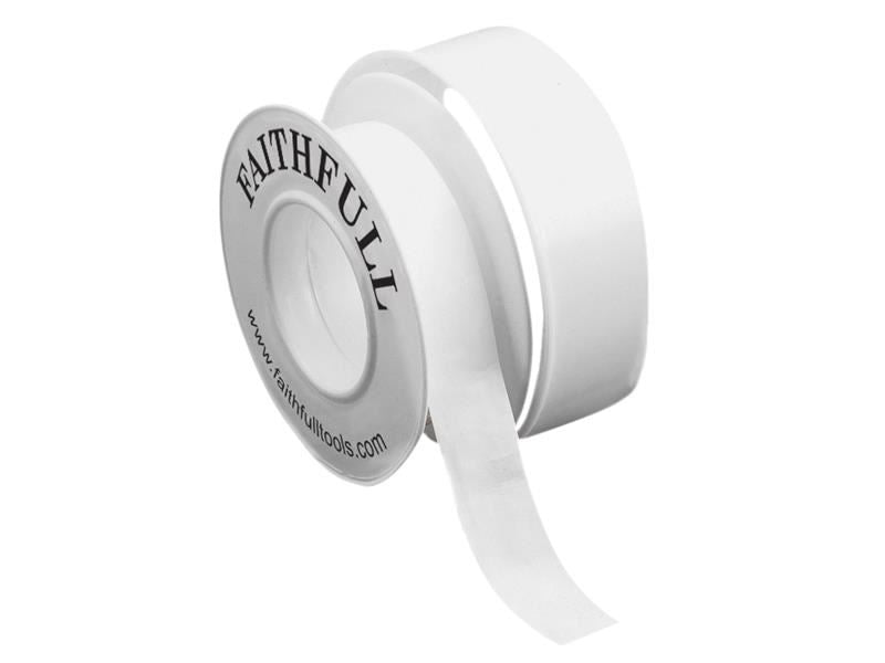 Faithfull P.T.F.E Tape 12mm x 12m White (Pack 10) Faithfull - Town Tools
