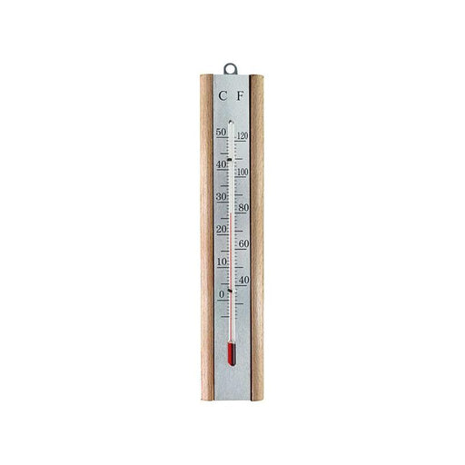 Faithfull Thermometer Wall Beech Silver 200mm Faithfull - Town Tools