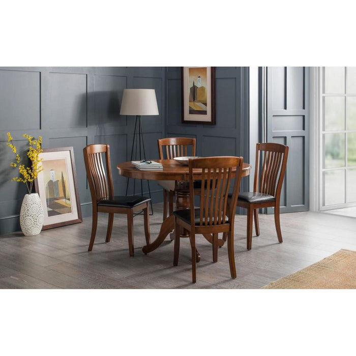 Canterbury Round to Oval Extending Table Mahogany Stain Finish