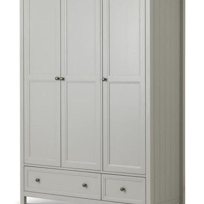 Maine 3 Door 2 Drawer Combination Wardrobe Dove Grey Lacquer