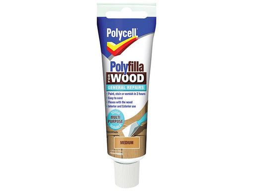 Polycell Polyfilla For Wood General Repairs Tube Medium 330g Polycell - Town Tools