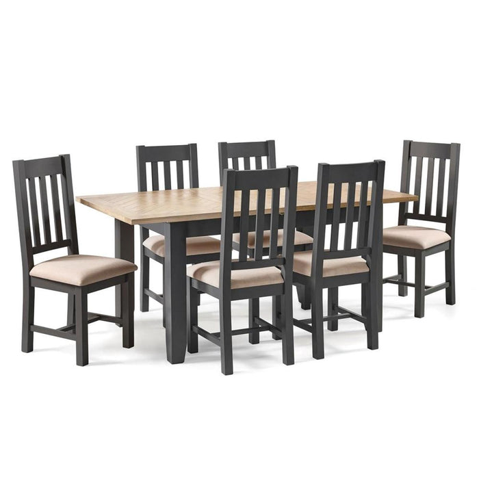 Bordeaux Extending Dining Table in Dark Grey