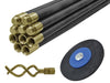 Faithfull Universal Drain Clean Set (10 x Rods Plunger & Worm) Faithfull - Town Tools