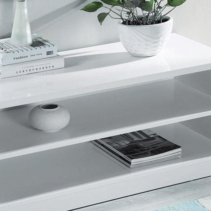 Manhattan High Gloss Compact TV Unit White Lacquer