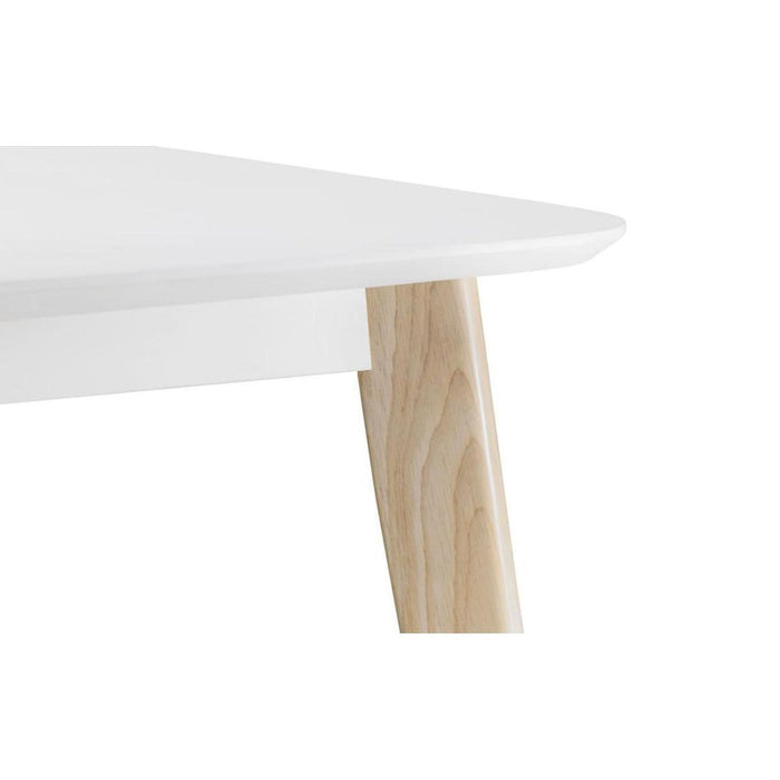 Casa Rectangular Dining Table Matt White Top & Limed Oak Legs
