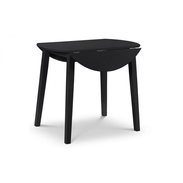 Coast Dining Table Round  Dropleaf 55-90cm Black Finish