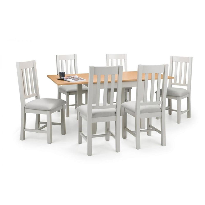 Richmond Flip-top Dining Table 90-180cm Elephant Grey with Oak Top