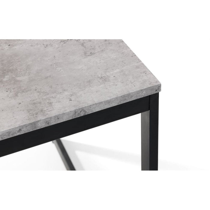 Staten Dining Table Concrete Effect on Black Frame
