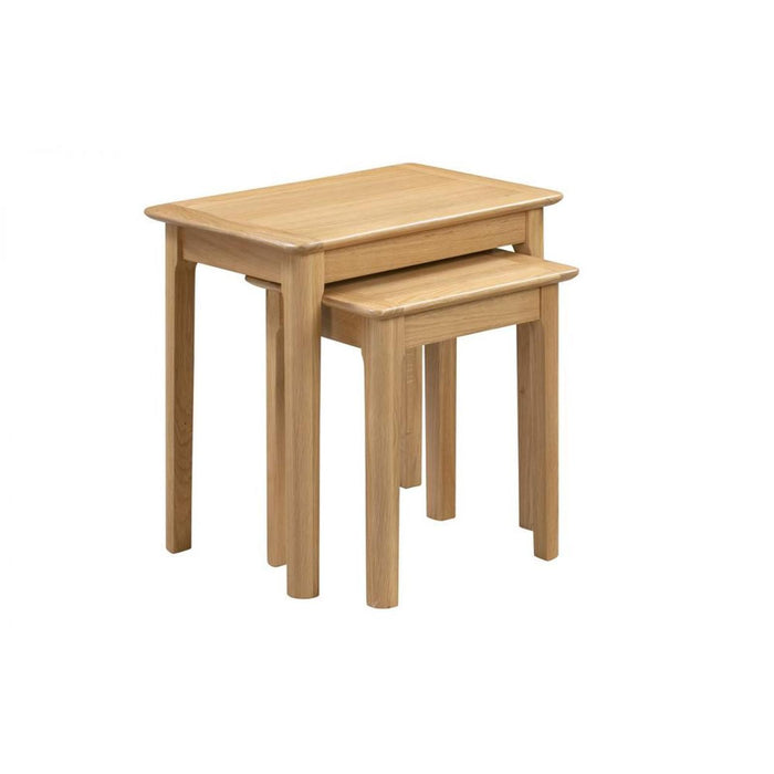 Cotswold Nest of 2 Tables Solid Oak & Real Oak Veneers
