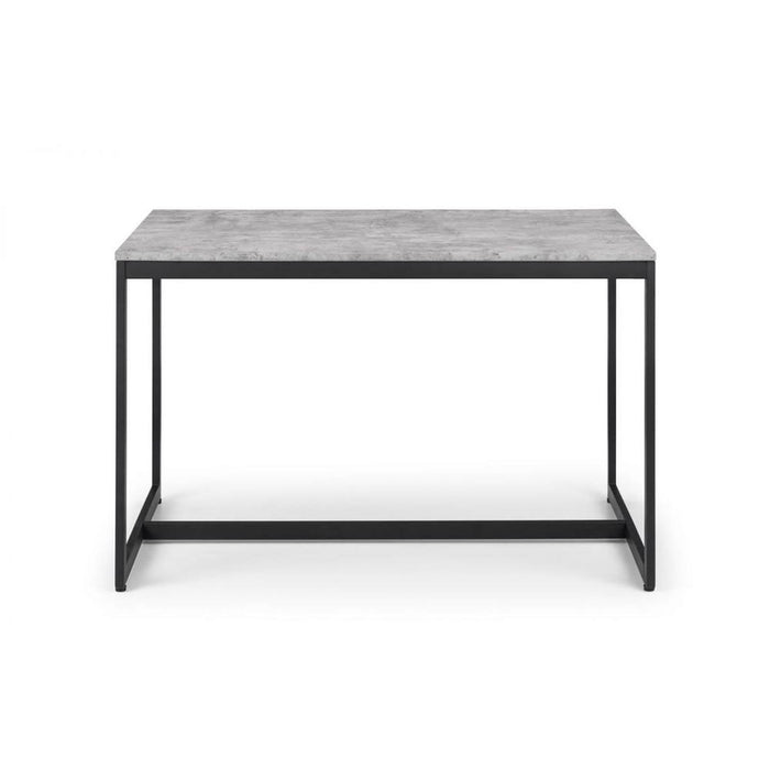 Staten Dining Table Concrete Effect on Black Frame