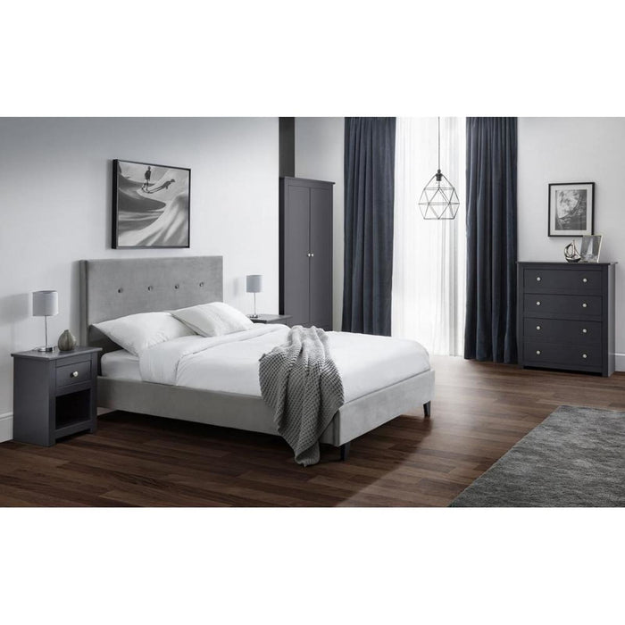 Radley Bedside Unit 1 Drawer 1 Shelf Anthracite Lacquer