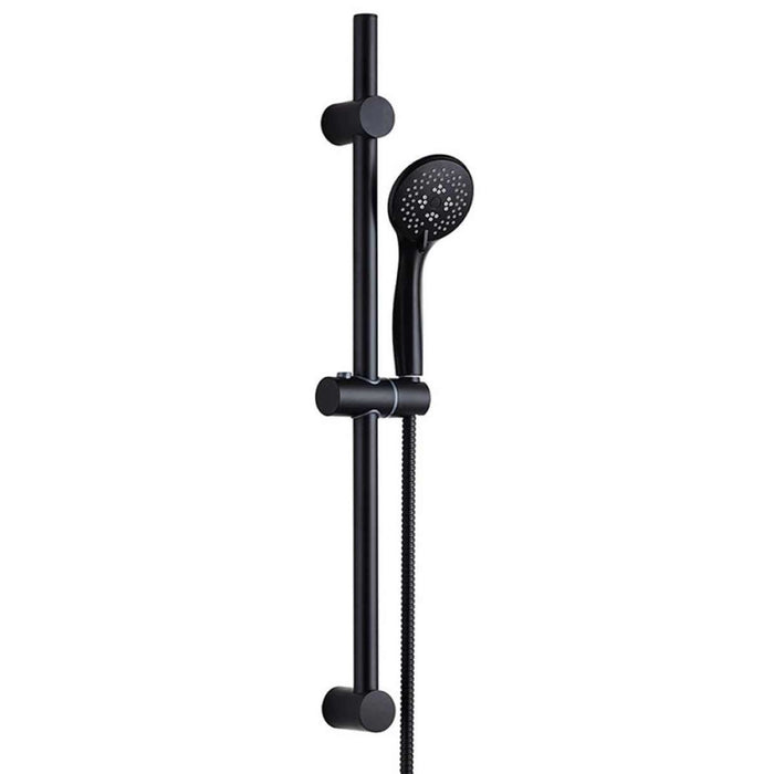 AG Serena Black Shower Riser Rail Kit with Head and Hose